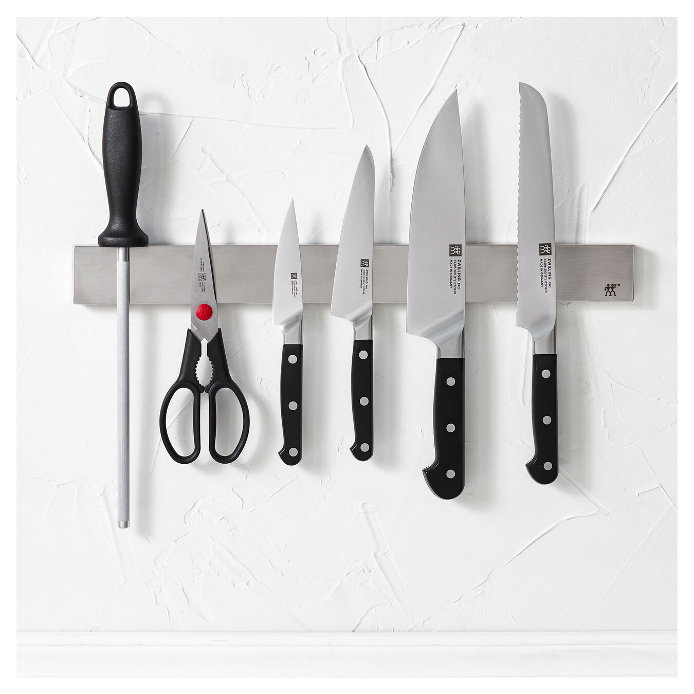 7-pc, Set with 17.5" Stainless Magnetic Knife Bar,,large 2