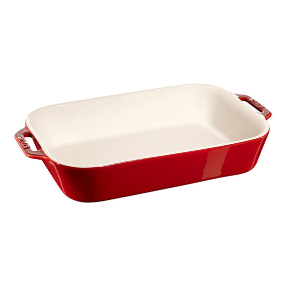 Staub Ceramique Ceramic rectangular Oven dish, cherry Official ZWILLING Shop