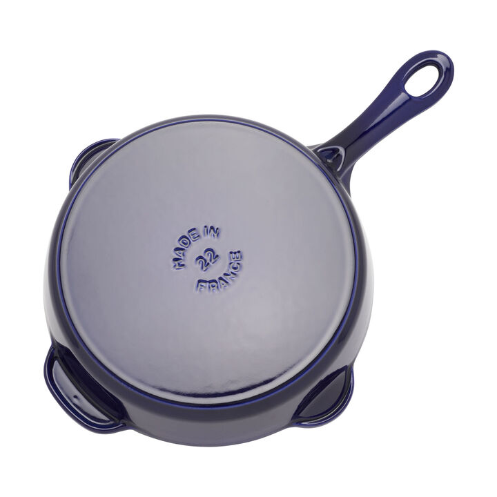 Cast Iron, 8.5-inch, Traditional Deep Skillet, Dark Blue, large 4