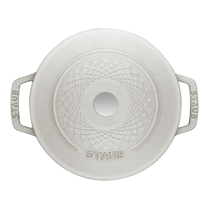 La Cocotte, 4 l cast iron round Twister Cocotte, white truffle, large 4