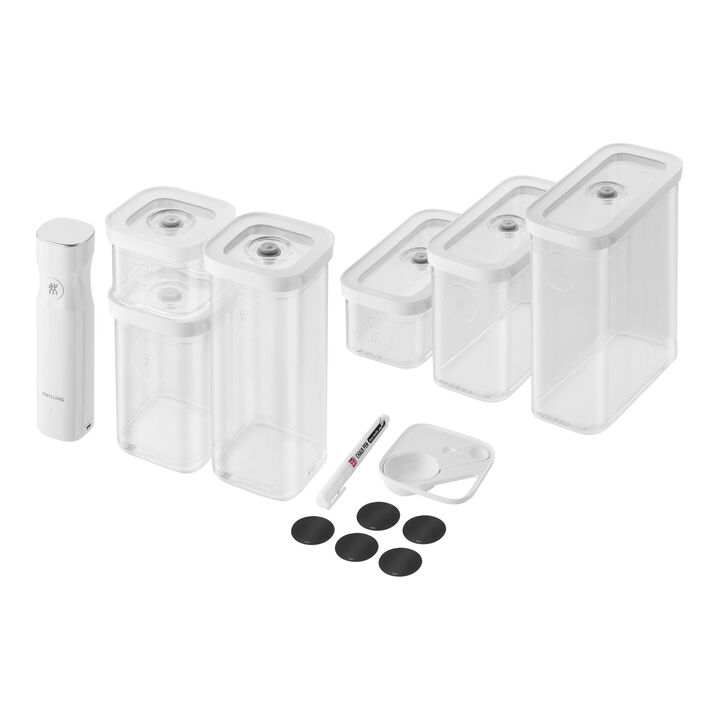CUBE Vakuum Starter Set, S & M / 9-tlg., transparent weiß, large 1