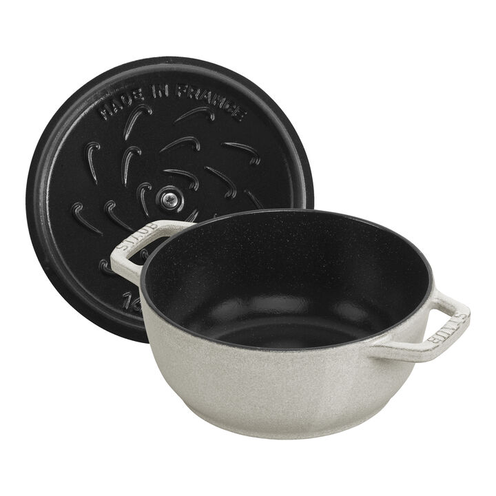 鋳物ホーロー鍋, Wa-NABE S スノーフレーク 16 cm, 鋳鉄, large 2