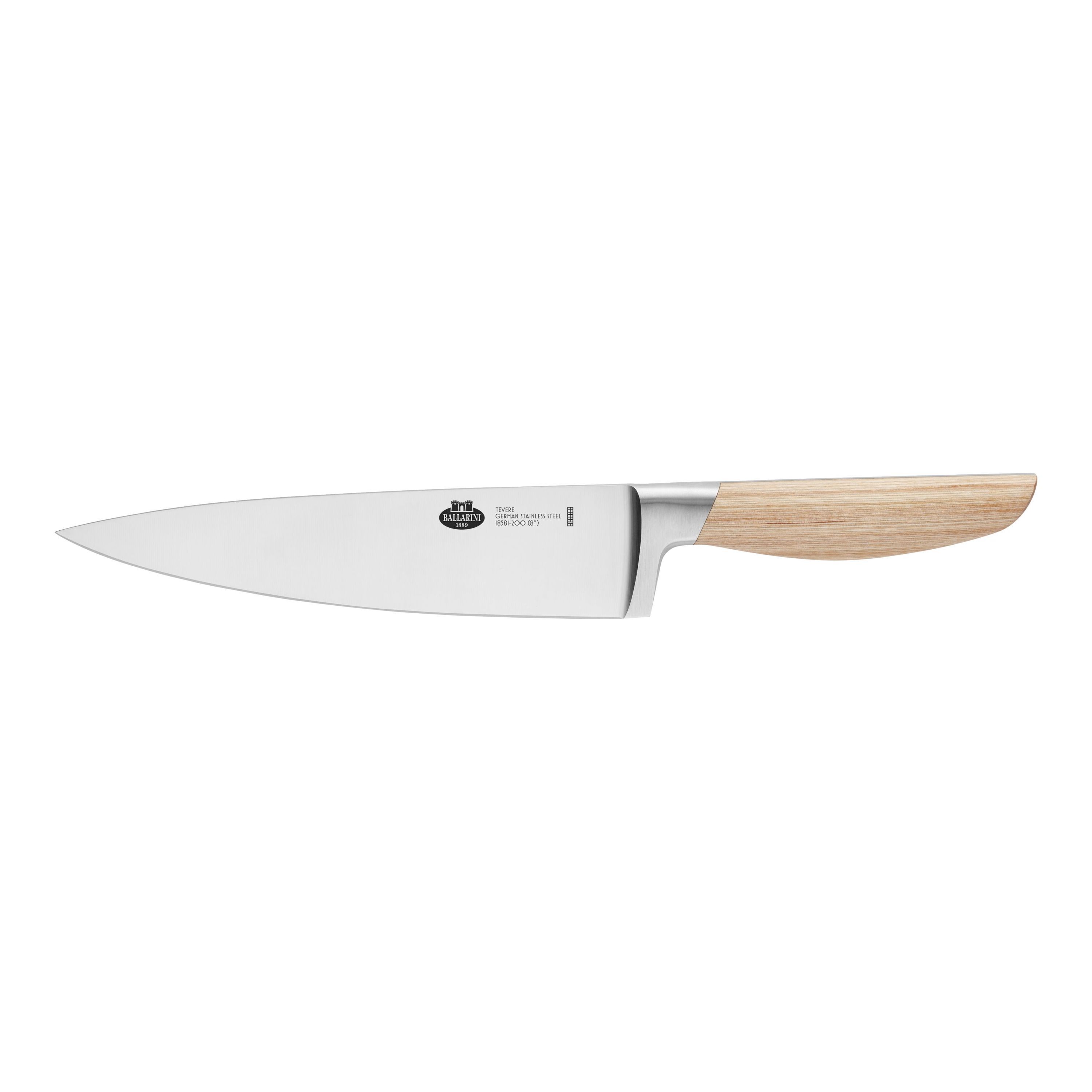 BALLARINI Tevere Couteau de chef 20 cm, Nature, Bois de pakka