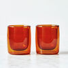 Sorrento Bar, 2-pc Tumbler Glass Set - Amber, Double Wall , small 2