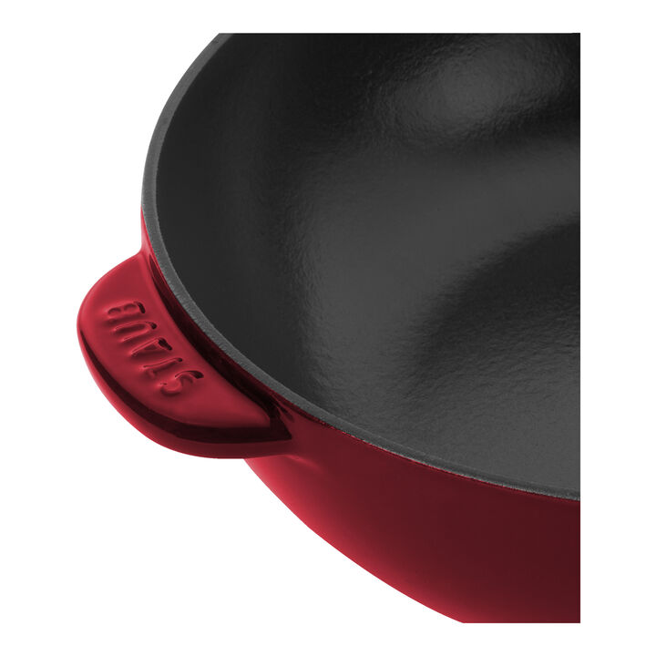Pans, 26 cm / 10 inch cast iron Frying pan, grenadine-red, large 4