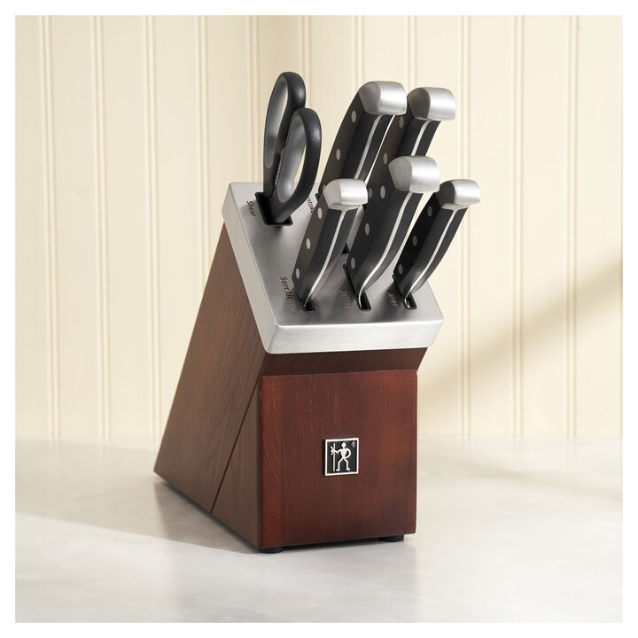 Statement, 7-pcs, Knife block set, brown, large 2