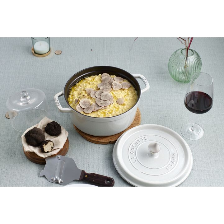 Staub La Cocotte Cocotte 24 cm, rund, Weisser Trüffel, Gusseisen 