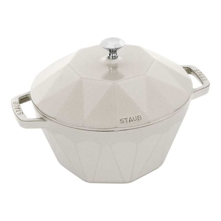La Cocotte, 2.8 l cast iron Diamond Cocotte, white truffle, large 1