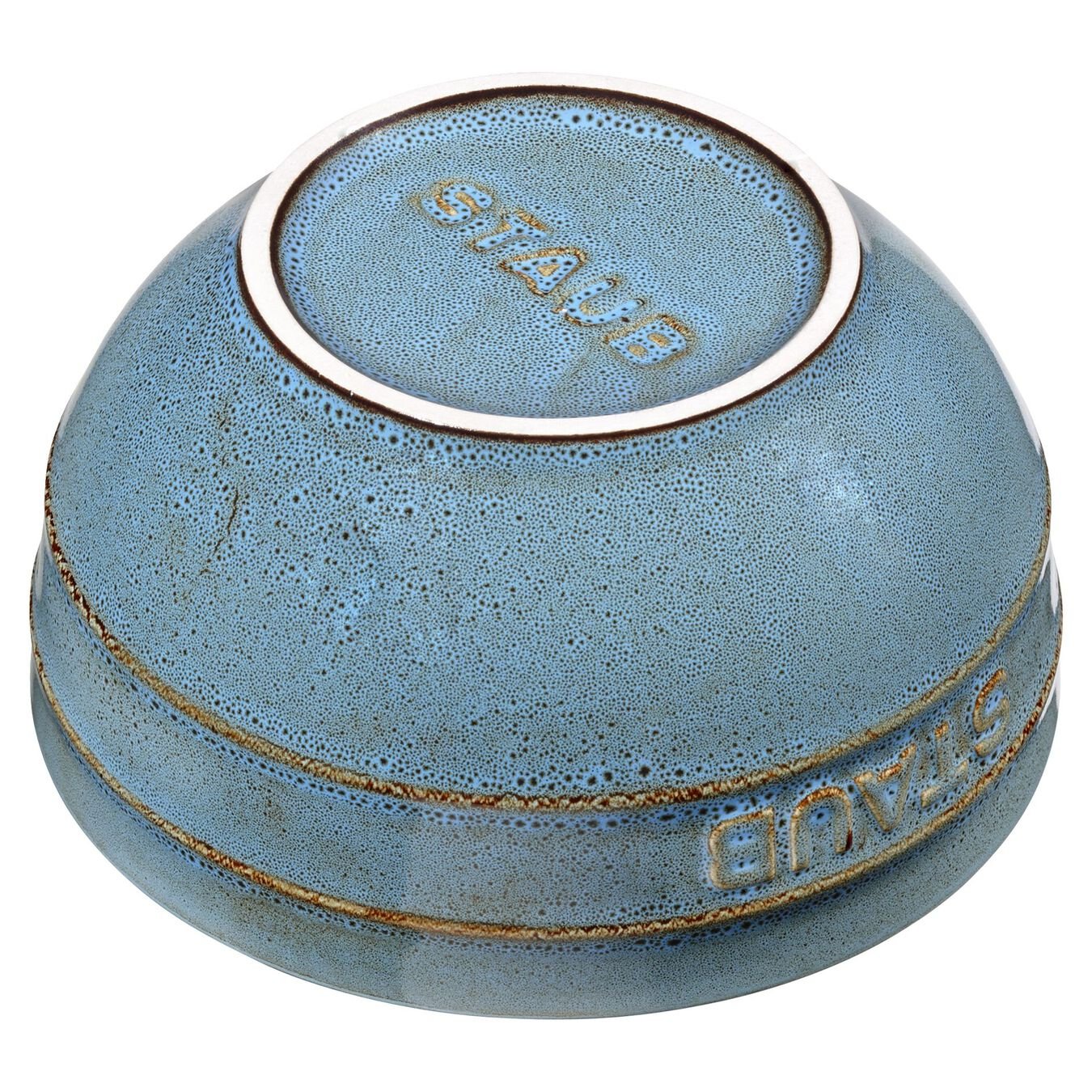 14 cm round Ceramic Bowl ancient-turquoise,,large 2