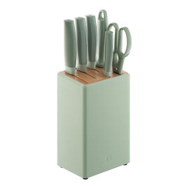 7 Piece, Knife block set, green