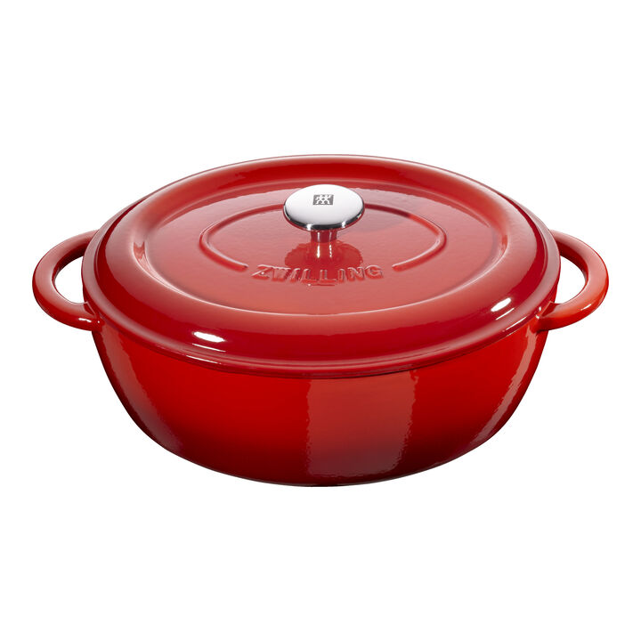 TWIN Specials, 4.4 l cast iron oval Cocotte, red, large 1