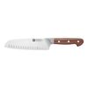 Pro Wood, Coltello Santoku alveolato - 18 cm, naturale, small 1