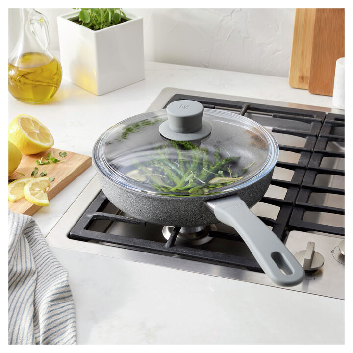Parma Plus, 2.6 qt Nonstick Sauté Pan With Lid, Aluminum , large 4