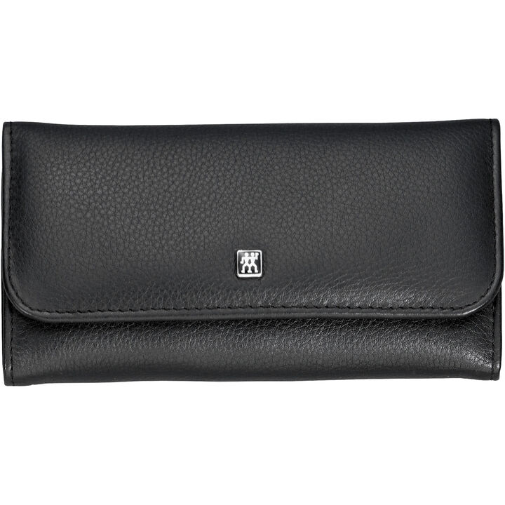 CLASSIC, Kalfsleer Etui Met Drukknoop, large 2