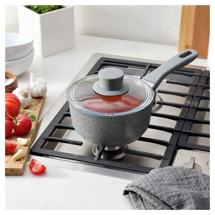 Parma Plus, 1.5 qt Nonstick Saucepan With Lid, Aluminum , large 4