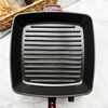 Grill Pans, 30 cm cast iron square American grill, grenadine-red, small 2