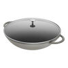 Specialities, 37 cm Cast iron Wok with glass lid graphite-grey, small 1