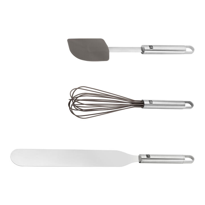 Pro, Bakset med degskrapa, bakpensel och visp, 3 delar., large 1