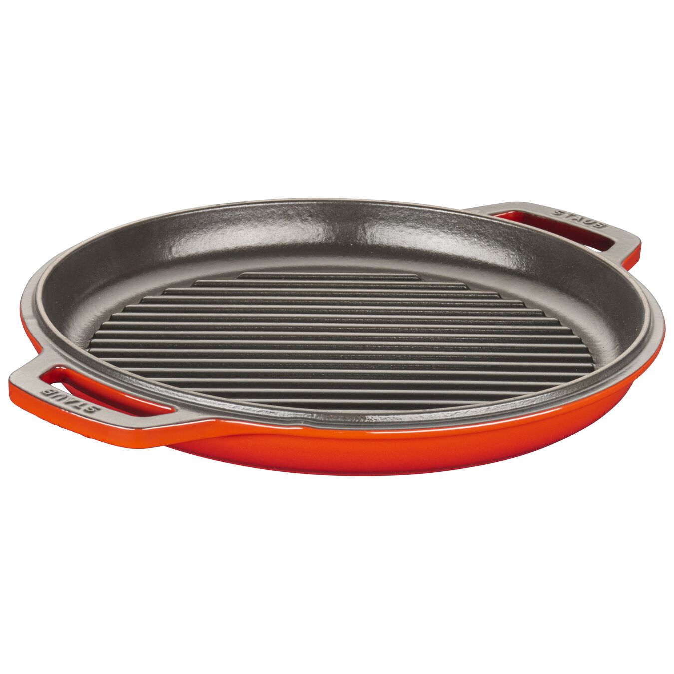 6 l cast iron round Braise + Grill, cherry - Visual Imperfections,,large 4