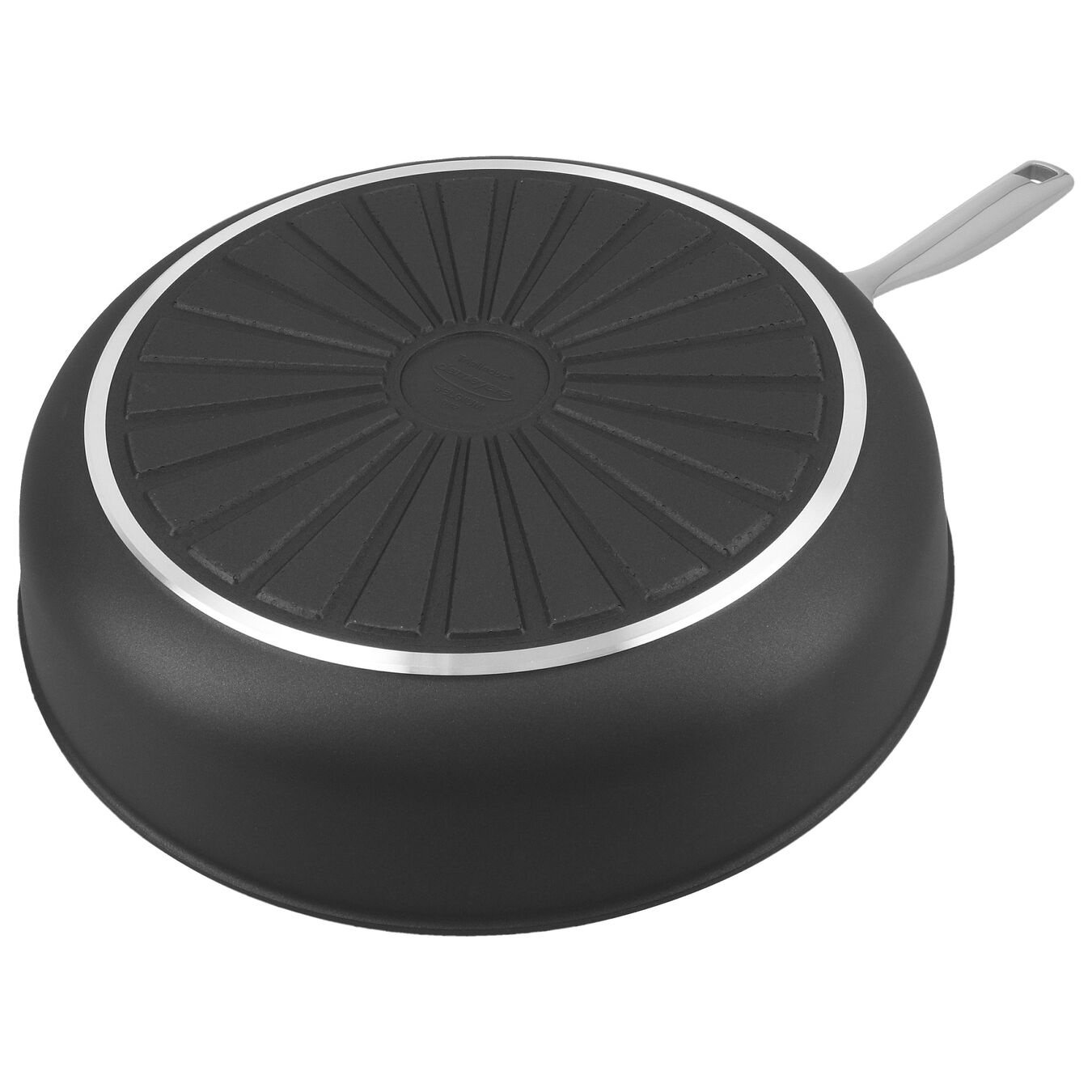 28 cm Aluminum Frying pan high-sided silver-black,,large 2