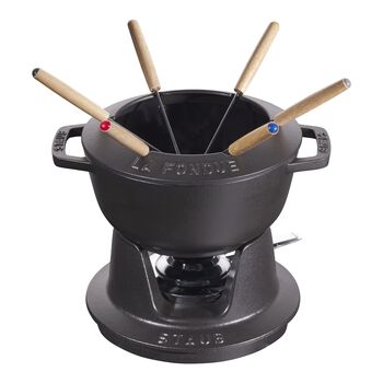 Juego de fondue 18 cm, Negro,,large 1