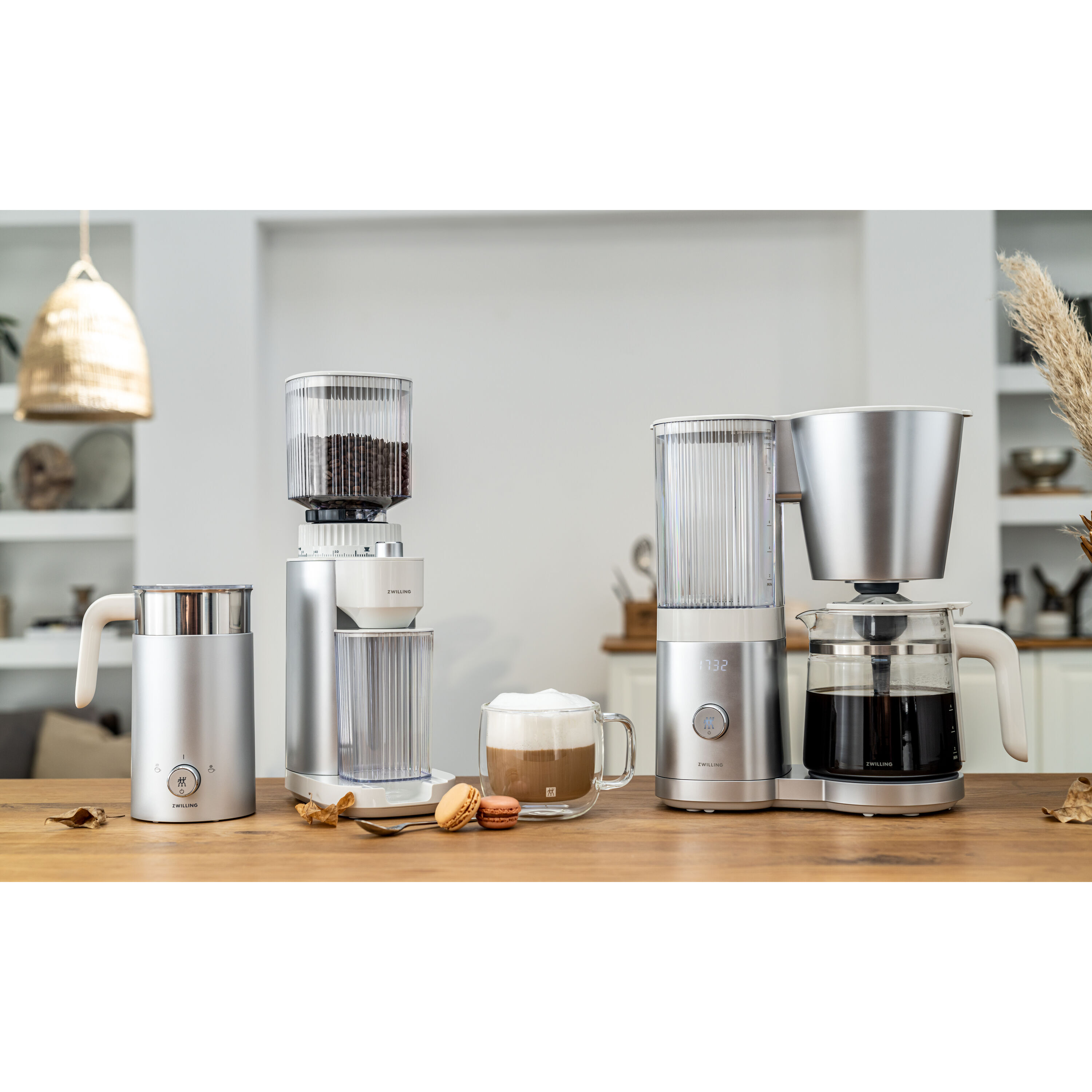 Thumbnail - ZWILLING  Kaffee Starterset, 5-tlg. / 1,5 l/400 ml/200 ml, Silber-Weiß, Kunststoff/Glas