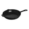 26 cm / 10 inch cast iron Frying pan, shiny-black,,large