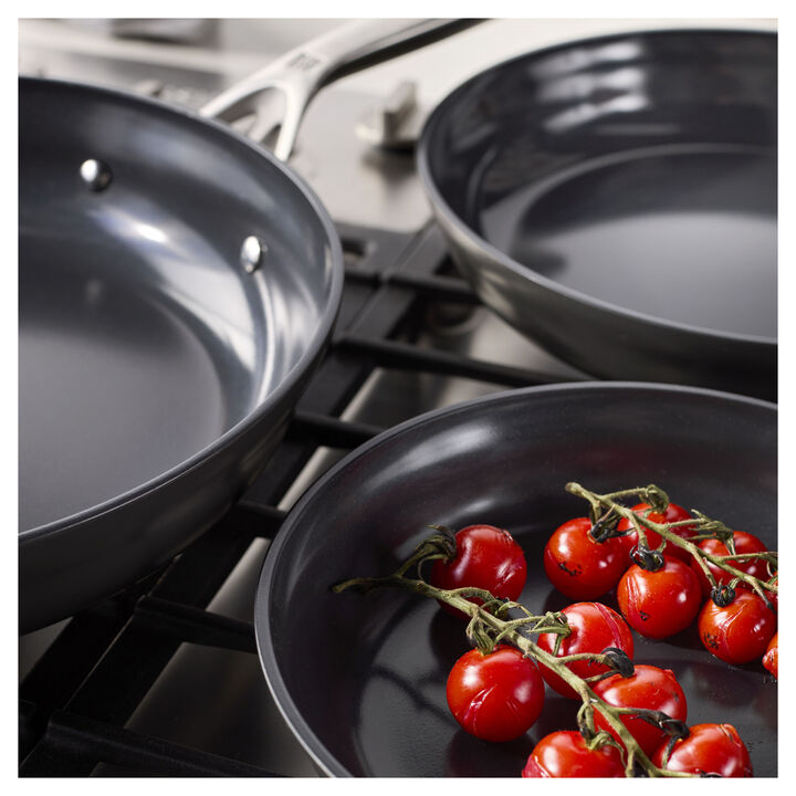 Motion Ceramic, 3 Piece aluminum frying pan set, large 4