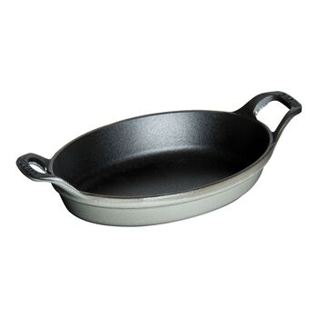 6-inch, oval, Mini Gratin Baking Dish, graphite grey,,large 1