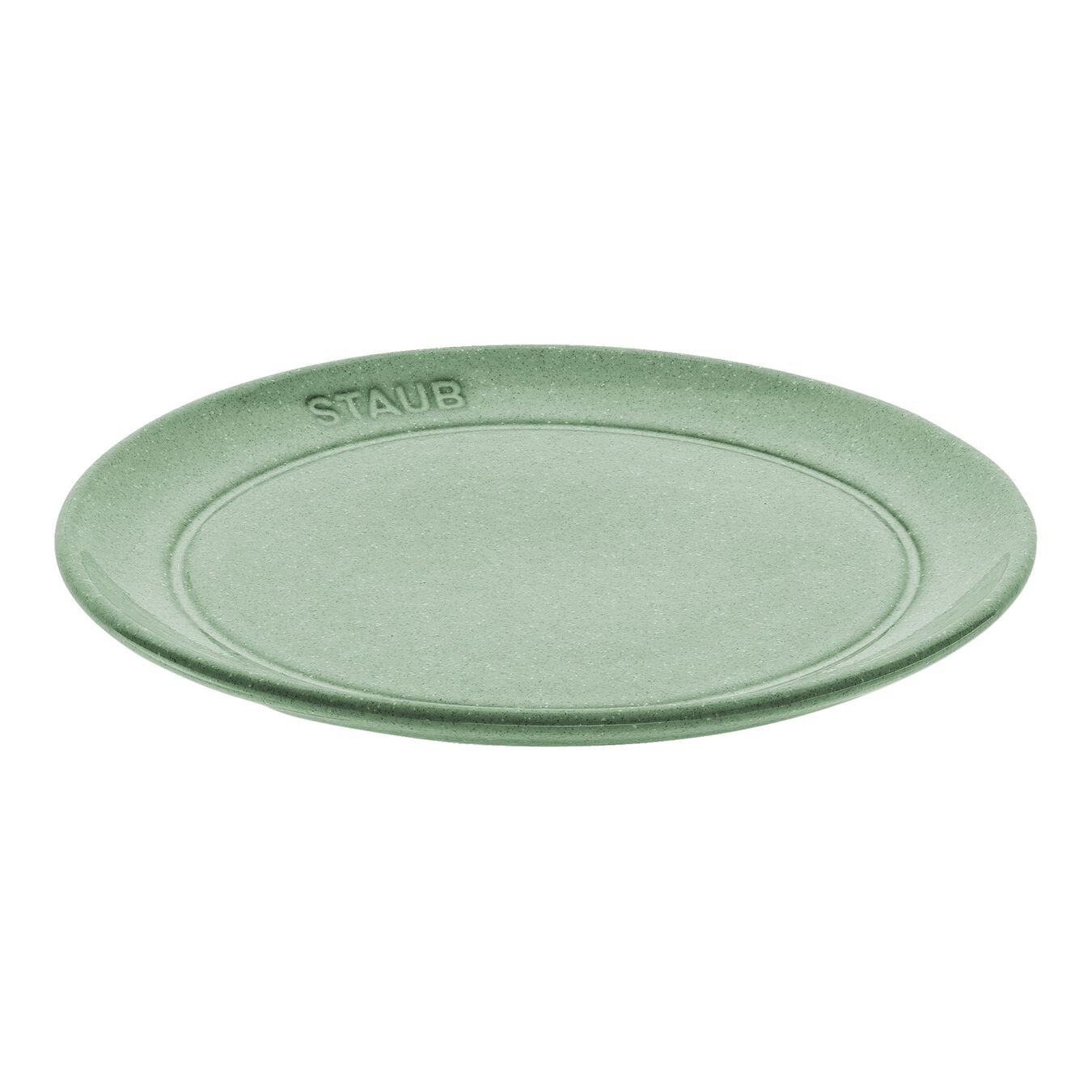 15 cm Ceramic Plate flat sage,,large 1