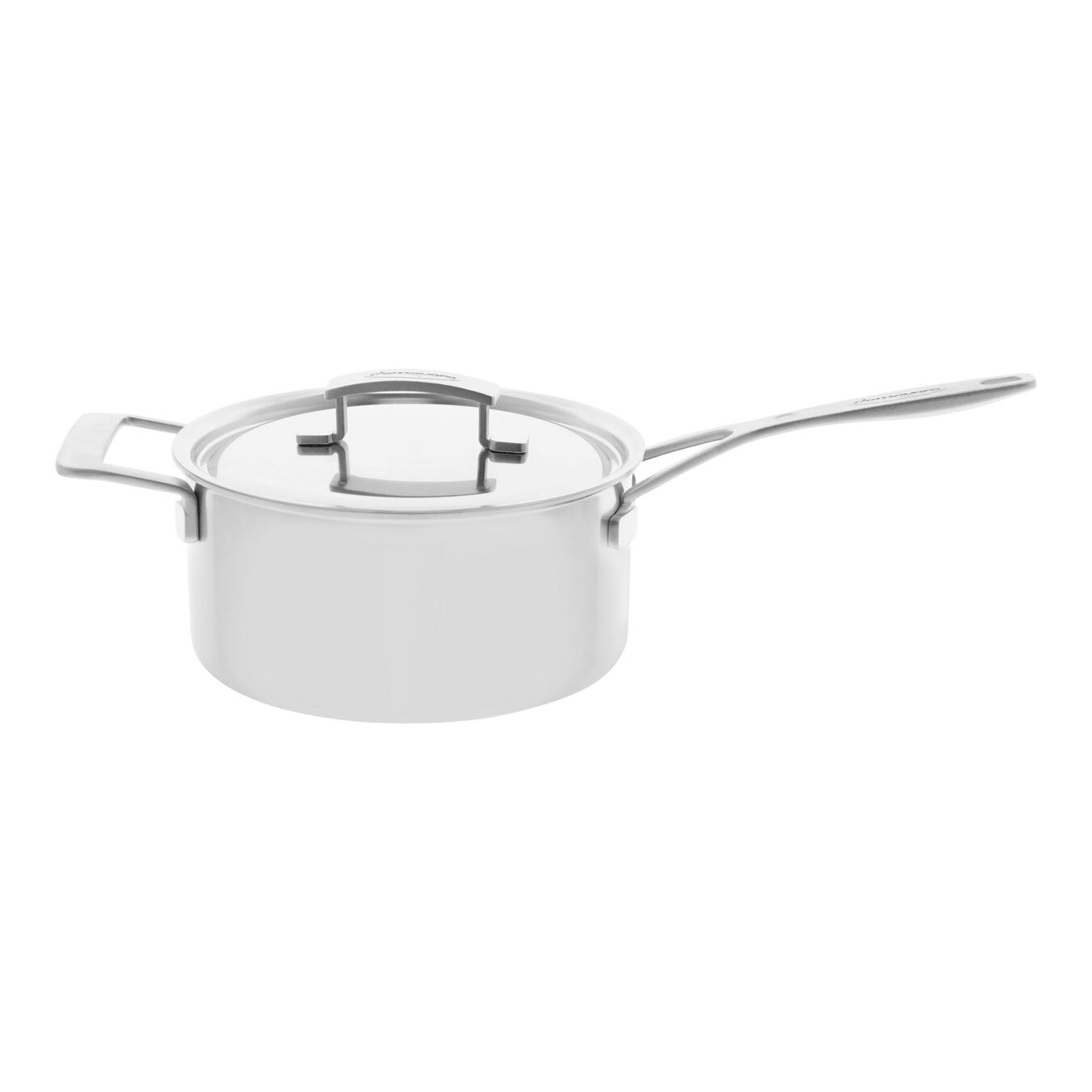 4 l 18/10 Stainless Steel round Sauce pan with lid, silver,,large 1