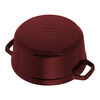 Cast Iron, 5.5 qt, Round, Dutch Oven, Grenadine, small 6