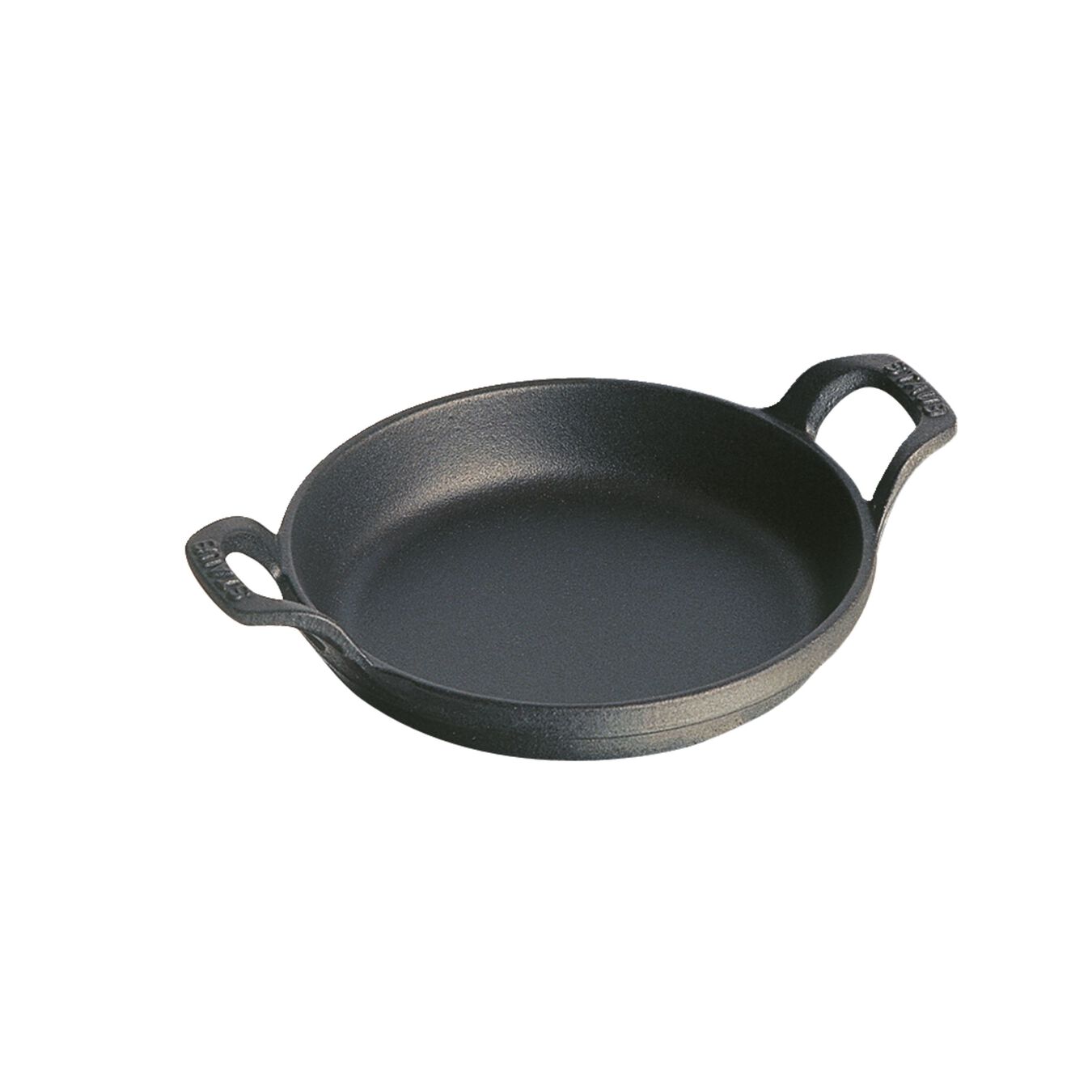 12 cm round Cast iron Oven dish black,,large 1