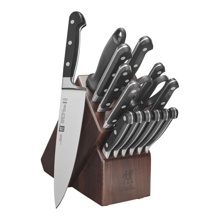 Professional S, 16-pc, Knife block set, walnut, large 1