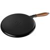Cast Iron - Fry Pans/ Skillets, Crepe Pan With Spreader And Spatula, Black Matte, small 2