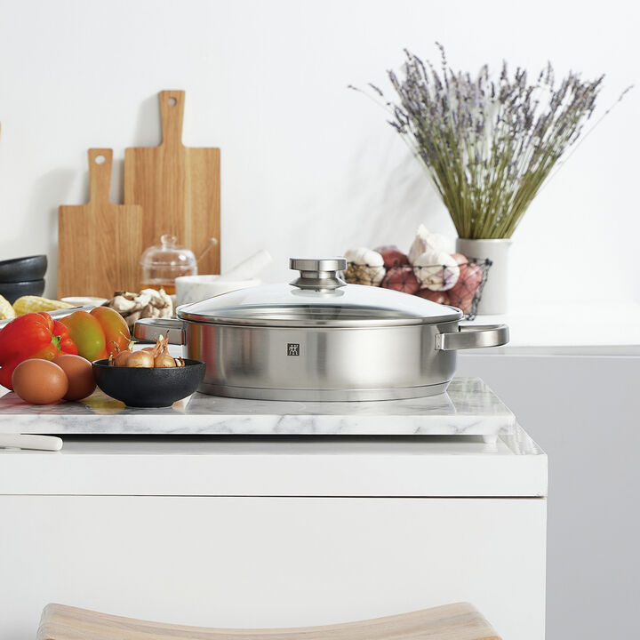 Joy, Double Handled Saute Pan with lid, 4.25 l, 18/10 Stainless Steel, large 2