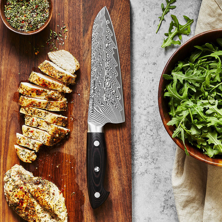 Kramer - EUROLINE Stainless Damascus Collection, 7-inch, Fine Edge Santoku Knife, large 4