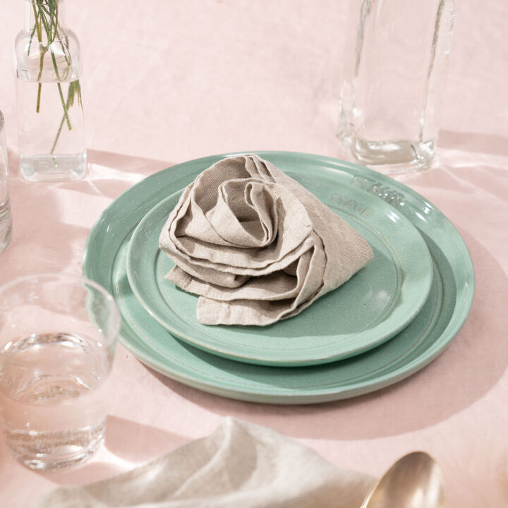 Lot de assiettes plates, 6-pcs. /22cm, sauge, Céramique, large 3