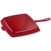 Grill Pans, 30 cm cast iron square American grill, cherry - Visual Imperfections, small 2