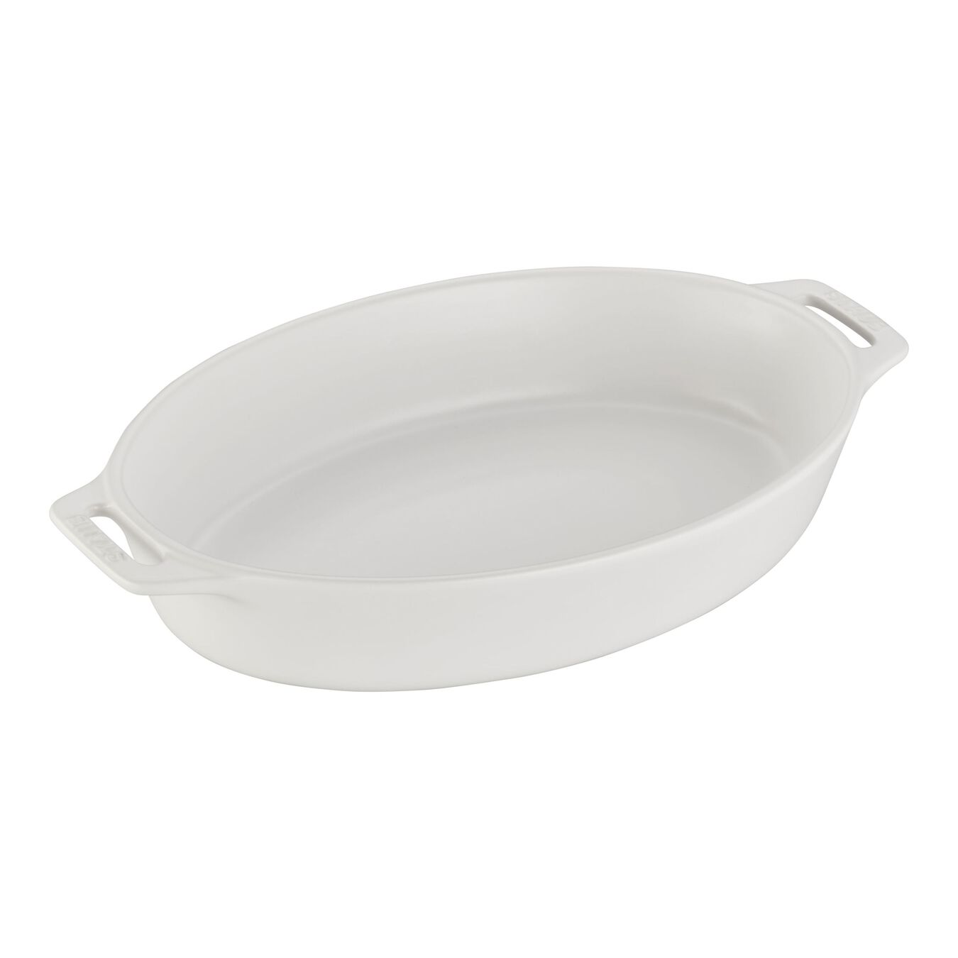  ceramic oval Oven dish, matte-white,,large 1