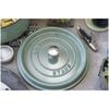 4.75 l cast iron round tall cocotte, sage,,large