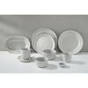 Dining Line, 22 cm ceramic round Plate flat, white truffle, small 5