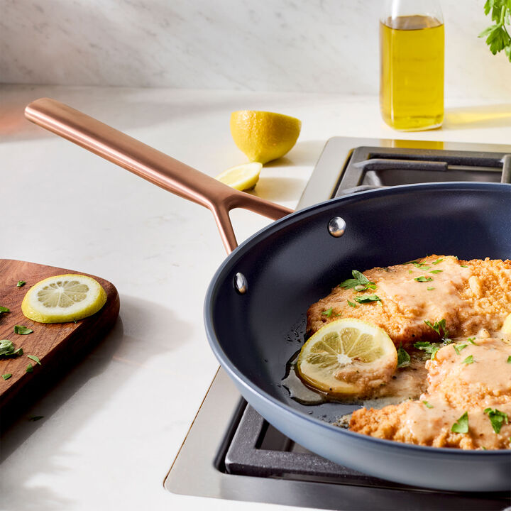 Milano, 12-inch, Frying Pan Ceramic Nonstick Titanium, Blue, large 3