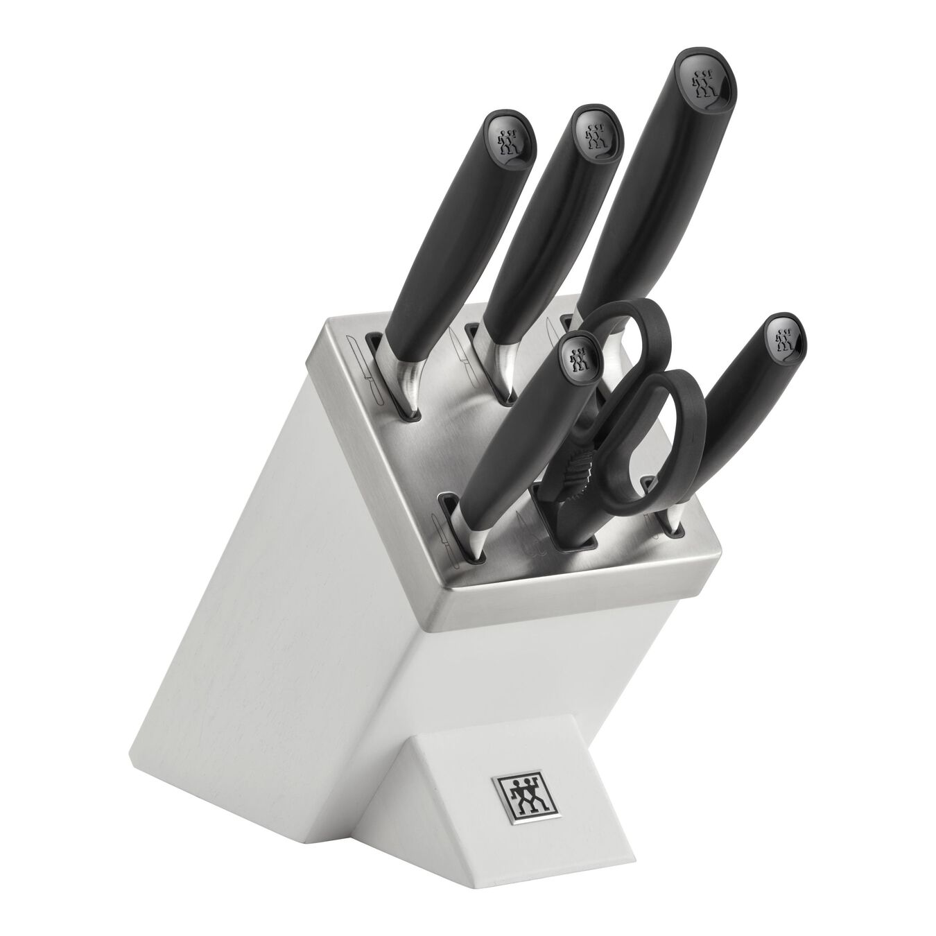 7-pcs white black Knife block set with KiS technology,,large 1