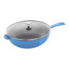 26 cm / 10 inch cast iron Frying pan, ice-blue,,large