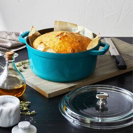 4 qt, Round, Dutch Oven, Turquoise