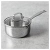 Clad H3, 2 qt Sauce Pan With Glass Lid, Stainless Steel , small 3