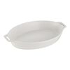 4 l ceramic oval Oven dish, matte-white,,large