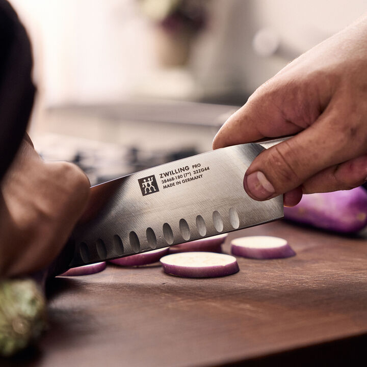 Pro Wood, Santoku Japansk kockkniv 18 cm, Natur, Hollow ground, large 2