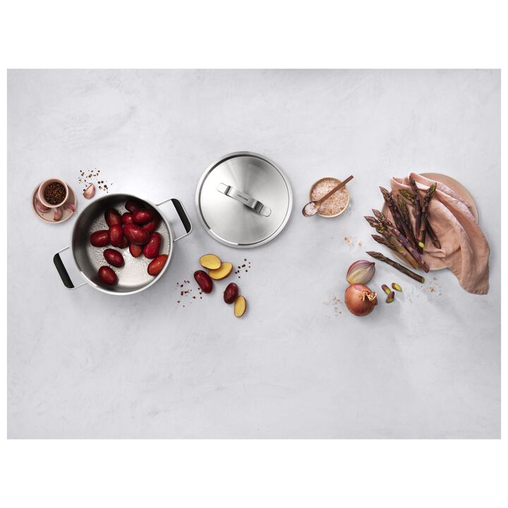 Pure, Pots and pans set, 6-pc, 18/10 Stainless Steel, large 3